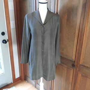 Eileen Fisher long silk blazer - S